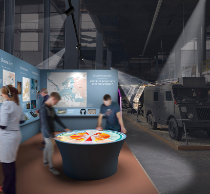 Schweizerisches Militärmuseum Full Epochenszene Aktuelle Krisen, Visualisierung: Joe Rohrer, Luzern